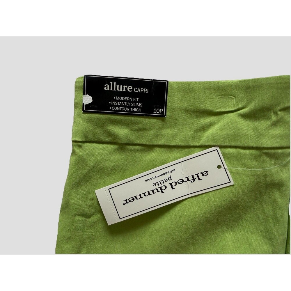Alfred Dunner Womens Pull On Allure Capri Pants NWT SIZE 10P Short Lime Green - Picture 9 of 9